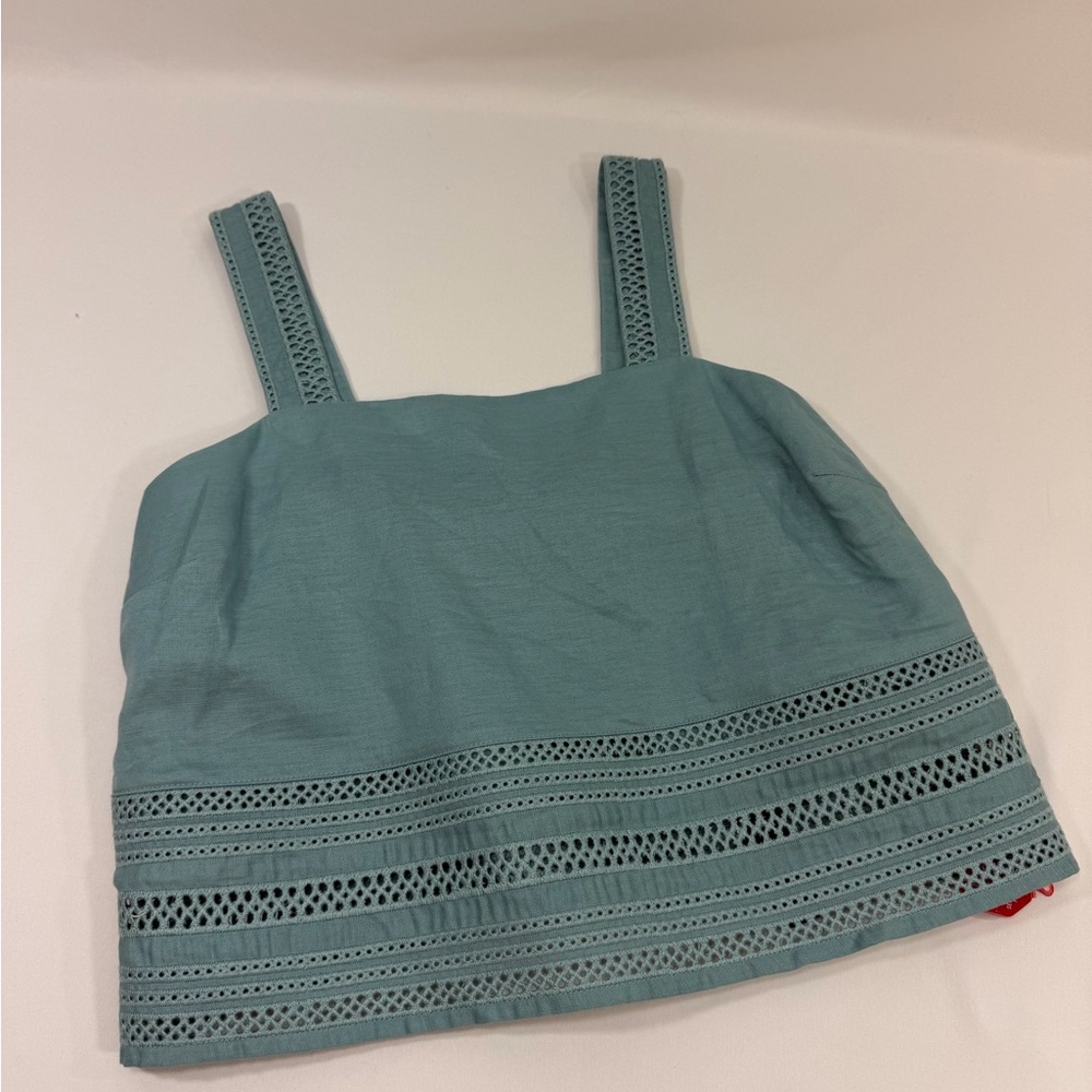 Elie Tahari Linen Crop Top